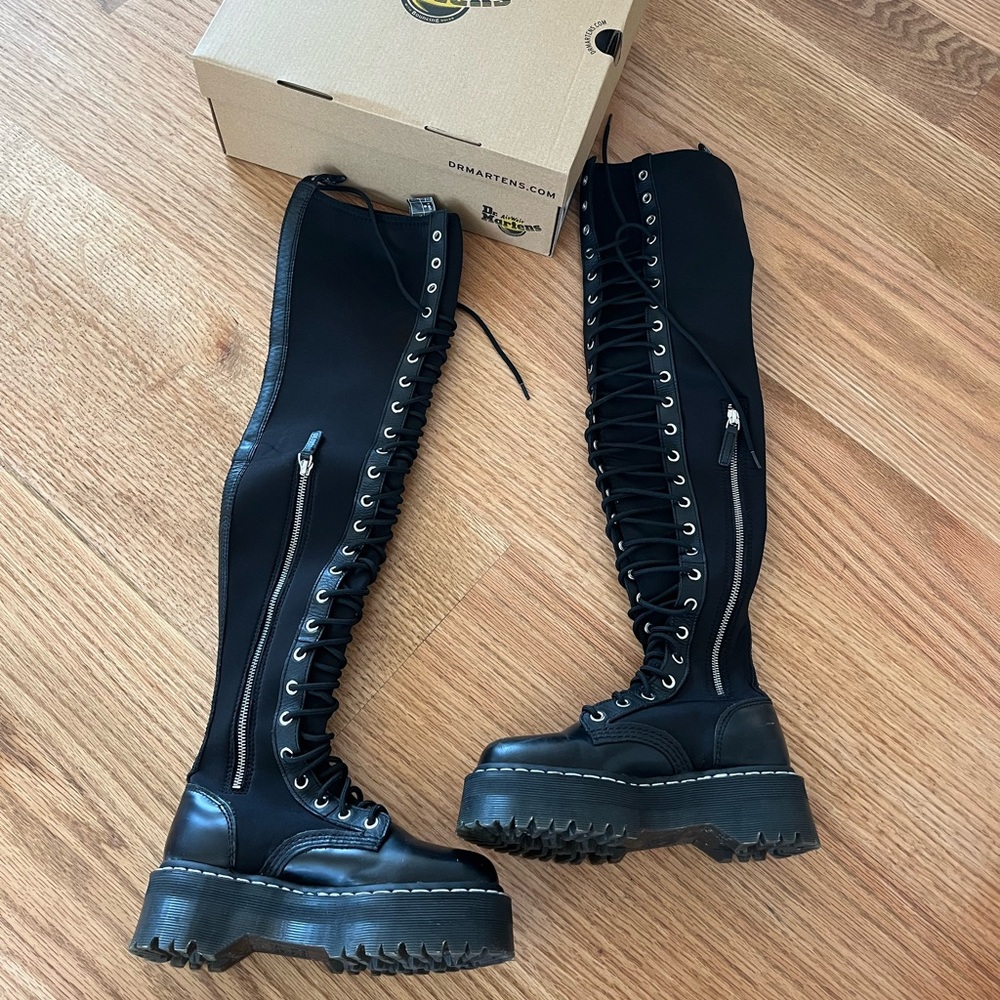 Dr. Martens agyness deyn knee high RARE boots - Picture 5 of 14